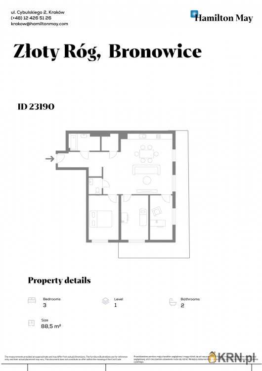 Mieszkanie  na sprzedaż, , Kraków, Bronowice, ul. Złoty Róg