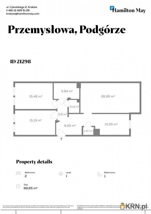 Mieszkanie  na sprzedaż, , Kraków, Podgórze/Stare Podgórze, ul. Przemysłowa