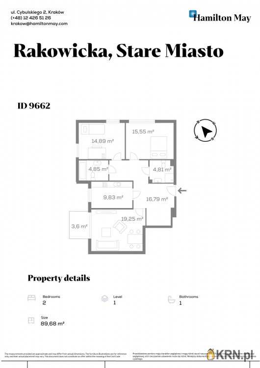 Mieszkanie  na sprzedaż, Kraków, Stare Miasto, ul. Rakowicka, 