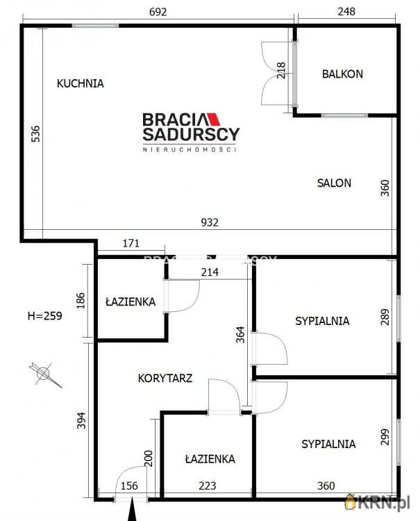 Kraków, Dębniki/Ludwinów, ul. Monte Cassino, 3 pokojowe, Mieszkanie  do wynajęcia