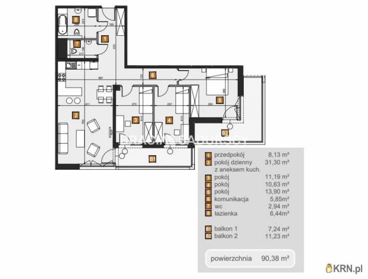 Kraków, Dębniki, ul. dr. J. Babińskiego, Mieszkanie  na sprzedaż, 4 pokojowe