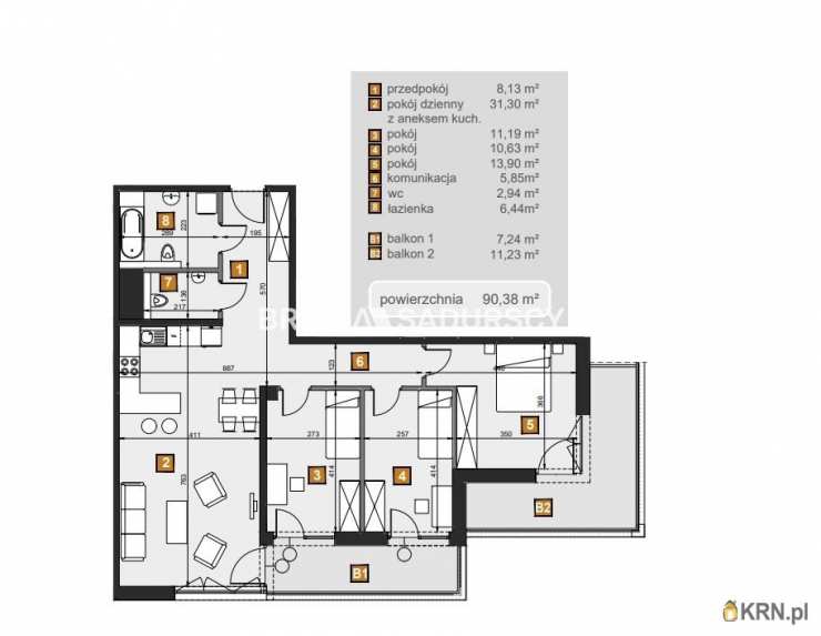 Kraków, Dębniki, ul. dr. J. Babińskiego, Mieszkanie  na sprzedaż, 4 pokojowe