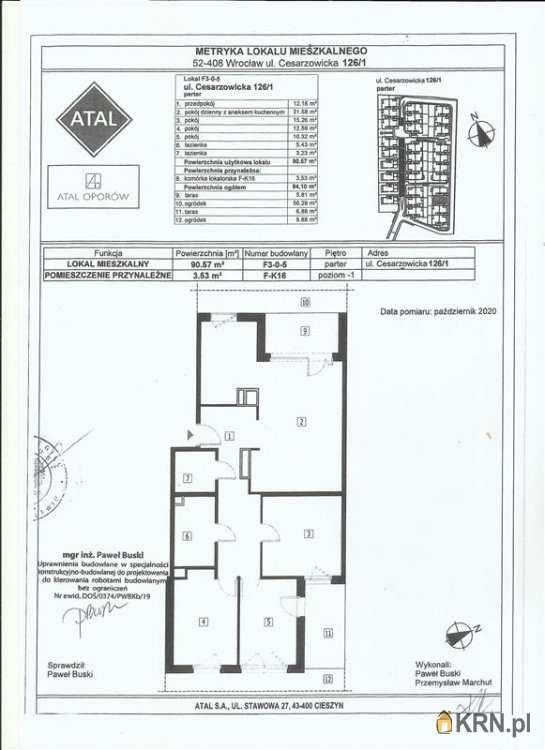 Mieszkanie  na sprzedaż, 4 pokojowe, Wrocław, Fabryczna/Oporów, ul. Cesarzowicka