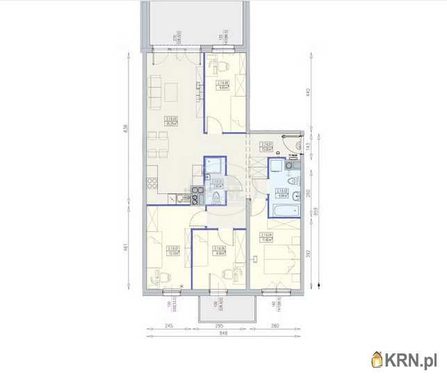 Mieszkanie  na sprzedaż, Wrocław, Krzyki/Partynice, ul. Braterska, 5 pokojowe