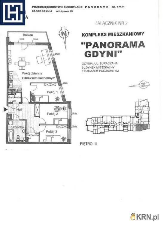 Chruścicki Nieruchomości, Mieszkanie  na sprzedaż, Gdynia, Karwiny, ul. Buraczana