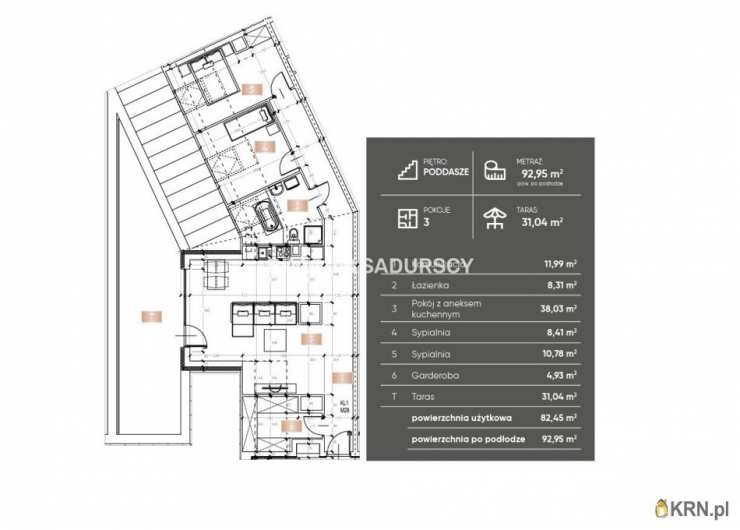 Skawina, ul. Leśna, Mieszkanie  na sprzedaż, 3 pokojowe