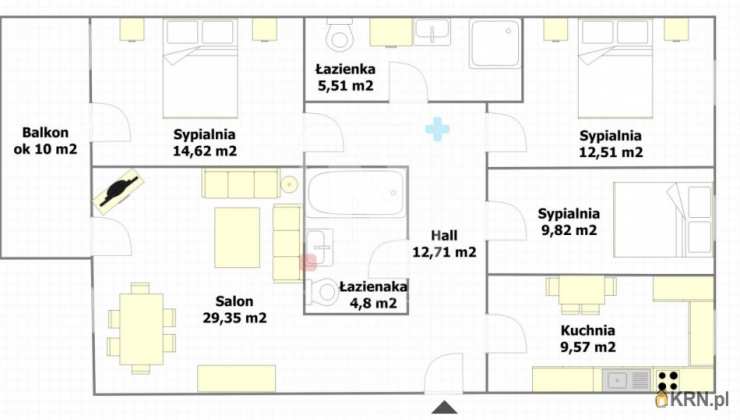 Mieszkanie  na sprzedaż, Warszawa, Ursynów, ul. F. M. Lanciego, 4 pokojowe