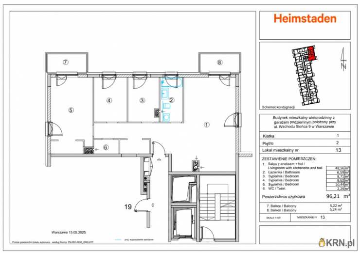 Mieszkanie  na sprzedaż, 4 pokojowe, Warszawa, ul. 