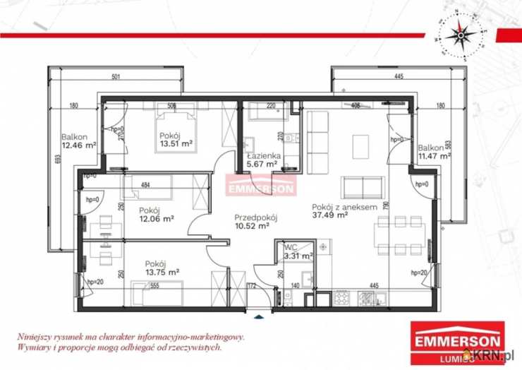 4 pokojowe, Kraków, Krowodrza, ul. , Mieszkanie  na sprzedaż