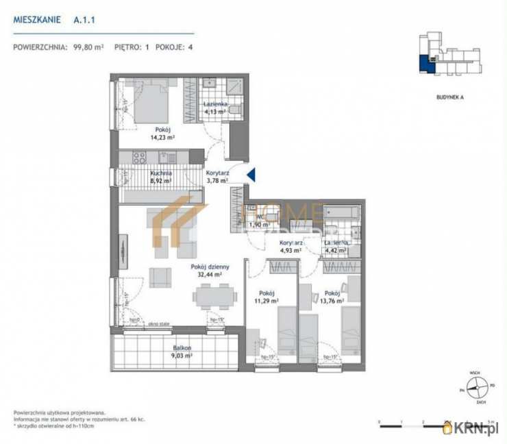 4 pokojowe, Gdańsk, ul. , Mieszkanie  na sprzedaż